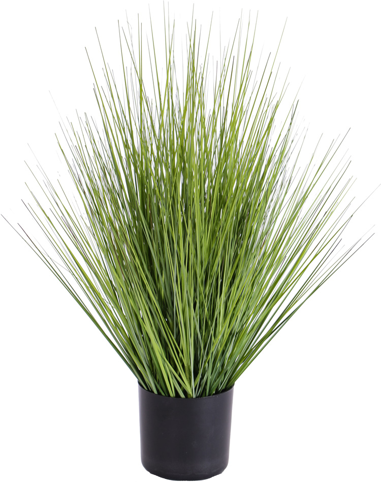 Tráva keř v květináči zelená, 61cm